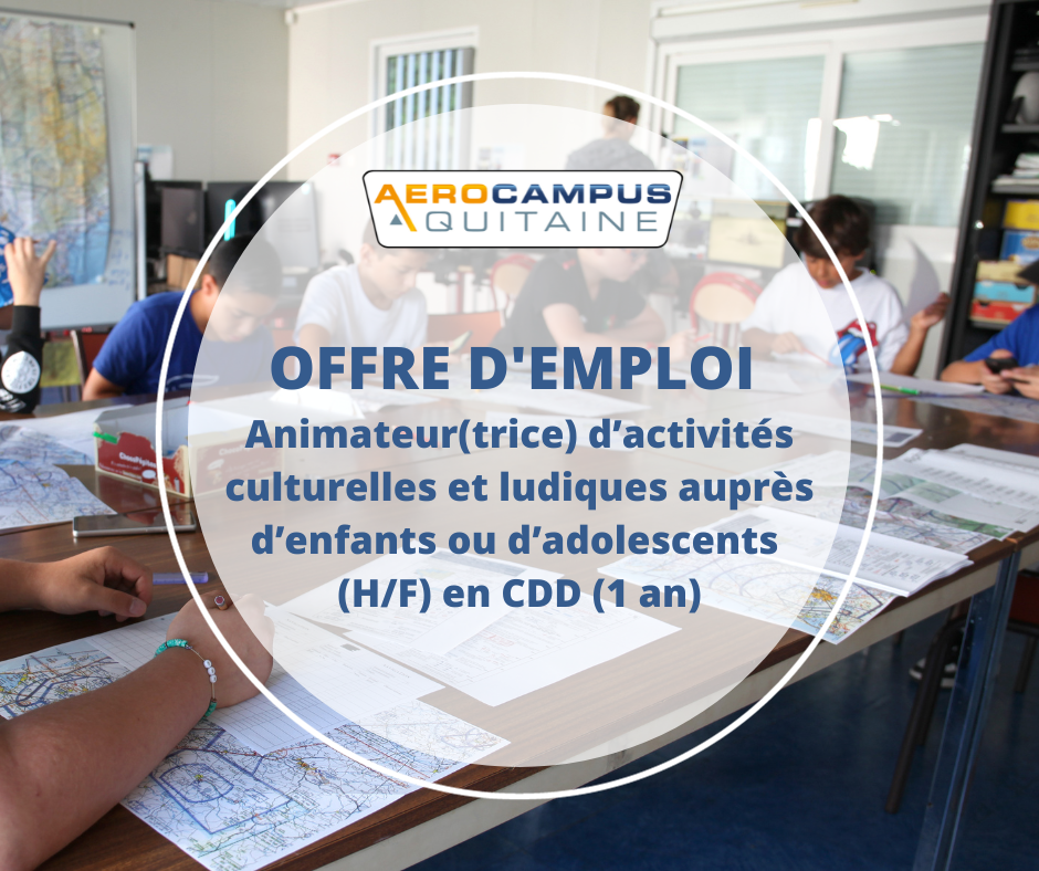 Animateur(trice) D’activités Culturelles Et Ludiques Auprès D’enfants Ou D’adolescents (H/F) En CDD (1 An)